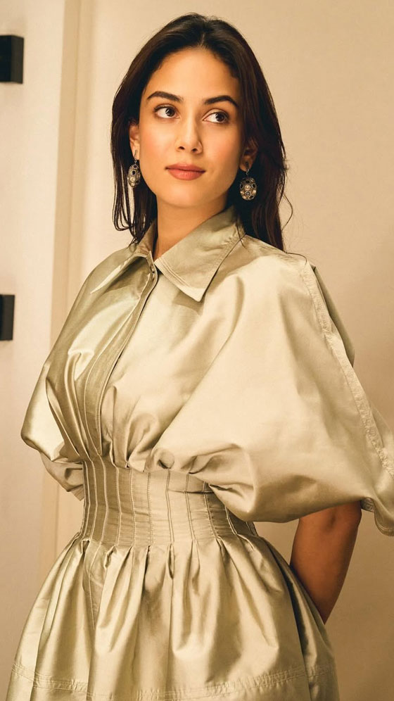 Mira Rajput Turns Heads in Champagne Satin Ensemble
