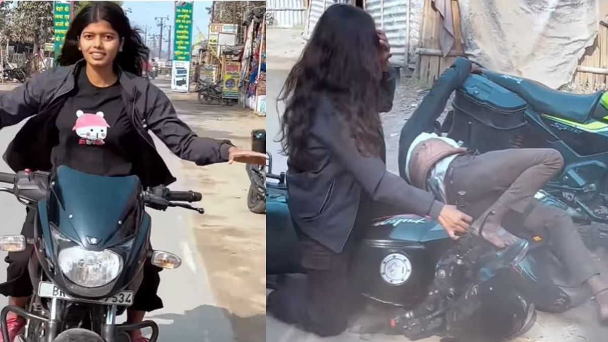 रील के चक्कर में सड़क पर हवाबाजी कर रही थी लड़की, अगले पल जो हुआ उसे देख लोग बोले- पापा की परी उड़ने चली