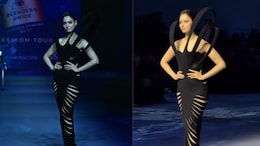 Tamannaah Brings Futuristic Drama To The Ramp In An All-Black Falguni Shane Peacock Gown