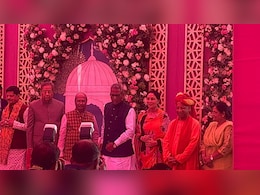 राज्यपाल माथुर की पोती की शादी में पहुंचे उपराष्ट्रपति, अमित शाह-CM योगी, भजनलाल भी हुए शामिल