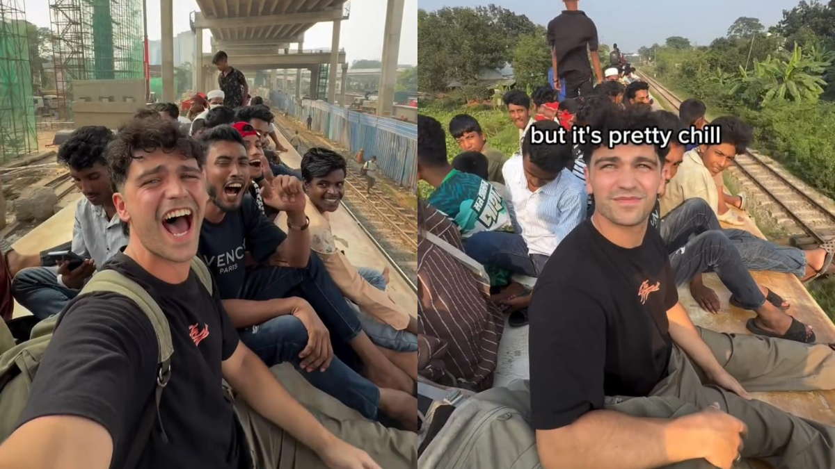 Watch: Vlogger Rides On Train Roof In Bangladesh, People Applaud His Choice Of Song