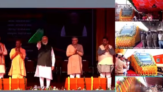 PM Modi Flags Off 4 New Vande Bharat Trains In Varanasi