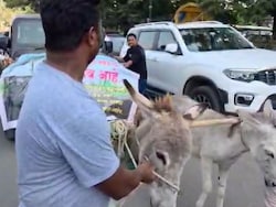 Fed Up With Thar Breaking Down, Pune Man Gets Donkeys To Pull It To Showroom