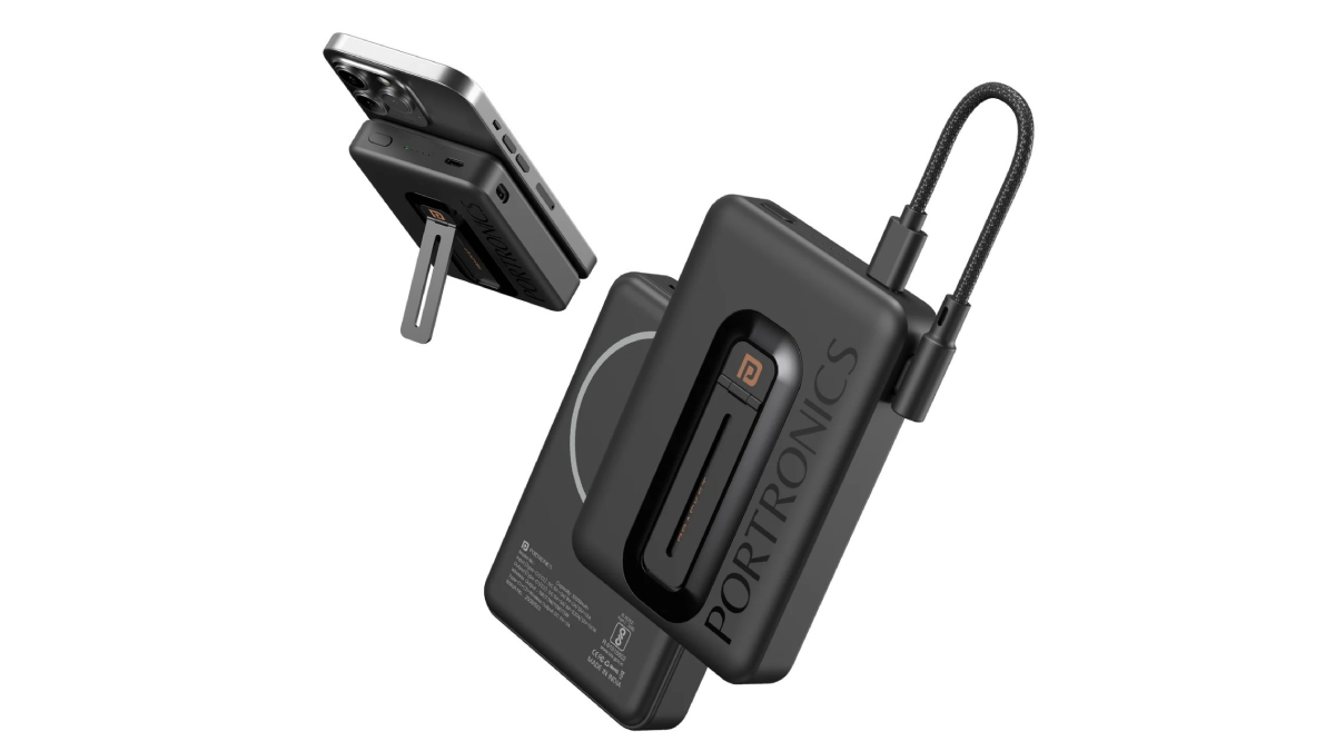 Portronics ने भारत में लॉन्च किया मोबाइल के पीछे चिपकने वाला वायरलेस 10000mAh पावरबैंक, जानें कीमत