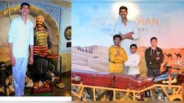 जयपुर भ्रमण करने आया 8.2 फ&zwj;ीट लंबा पर्यटक, महाराणा प्रताप की प्रतिमा देखकर प्रभावित&nbsp;