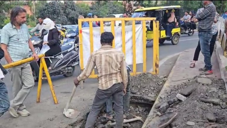 Rats Burrow Under Indore's Oldest Flyover, Create 5-Foot-Deep Crater