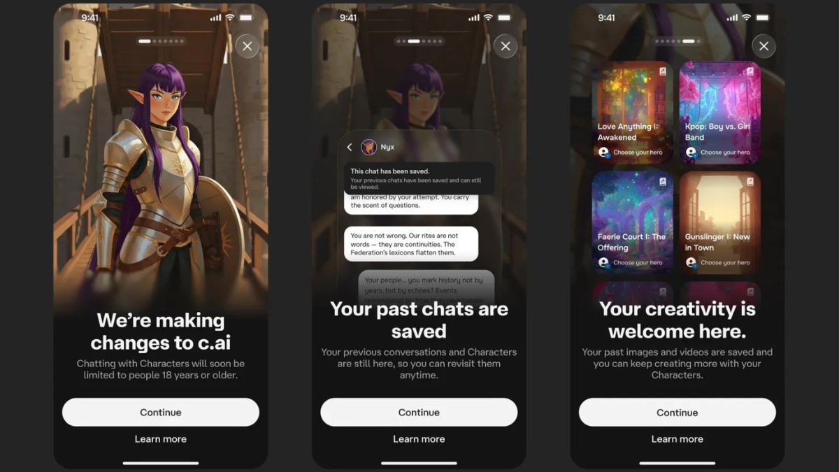 Character.AI remplacera les discussions ouvertes par des « histoires » interactives pour les enfants
