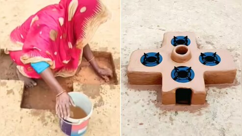 देसी जुगाड़ भिड़ाकर 'चाची' ने बनाया गजब का 5 बर्नर वाला चूल्हा, अब तक करोड़ों लोग देख चुके हैं Video