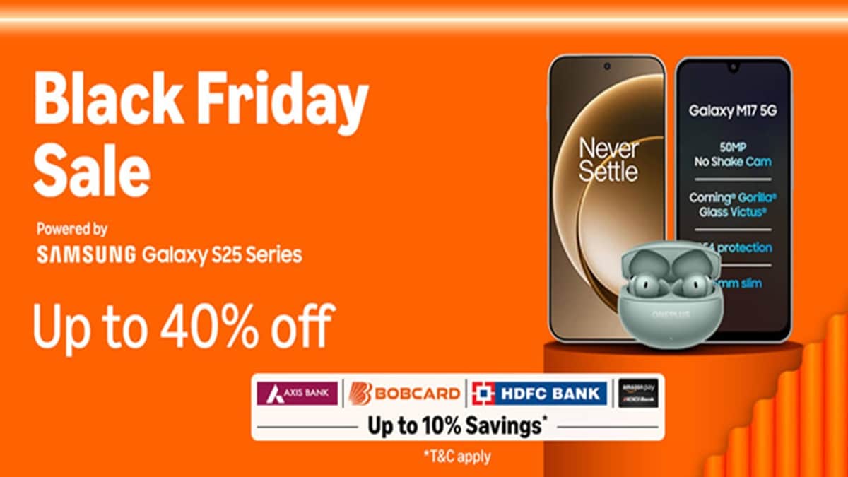 Amazon पर Black Friday Sale 2025 शुरू, स्मार्टफोन से लेकर, लैपटॉप, टैबलेट और स्मार्टवॉच पर डिस्काउंट