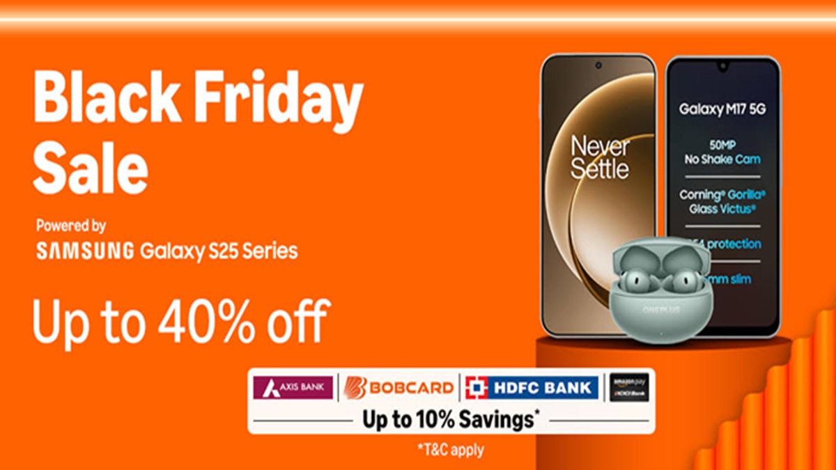 Amazon पर Black Friday Sale 2025 शुरू, स्मार्टफोन से लेकर, लैपटॉप, टैबलेट और स्मार्टवॉच पर डिस्काउंट