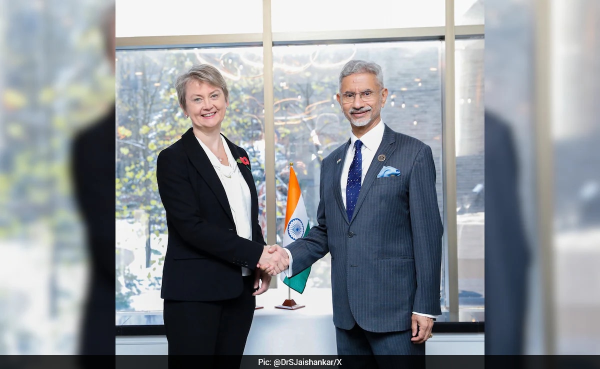S Jaishankar Meets UK Foreign Secretary On Sidelines Of G7 Meeting