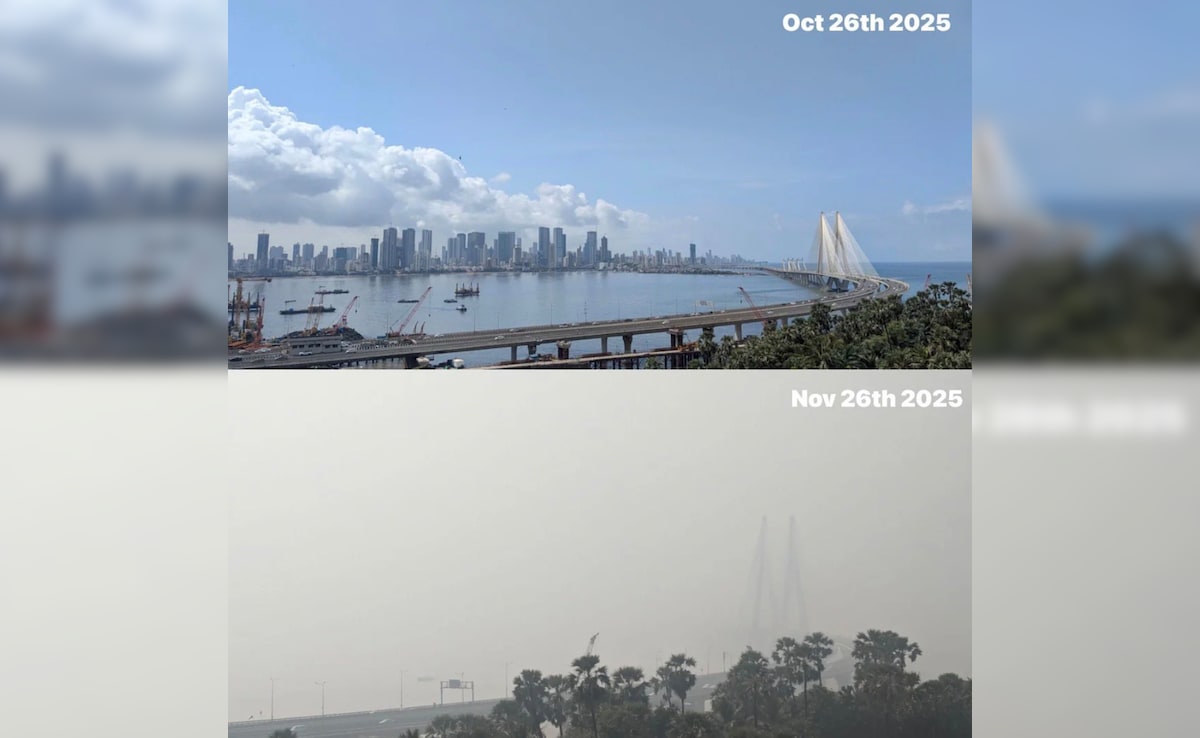 Mumbai's Bandra-Worli Sea Link Vanishes In Smog: Check Before-After Photo