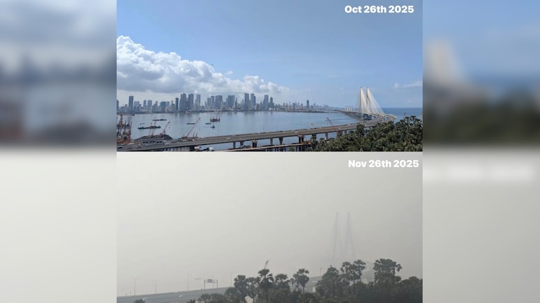 Mumbai's Bandra-Worli Sea Link Vanishes In Smog: Check Before-After Photo