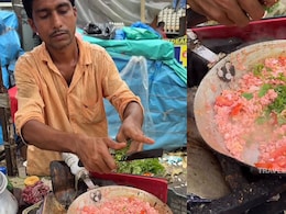 Watch: Kolkata Street Vendor Makes Strawberry Scrambled Eggs With Energy Drink