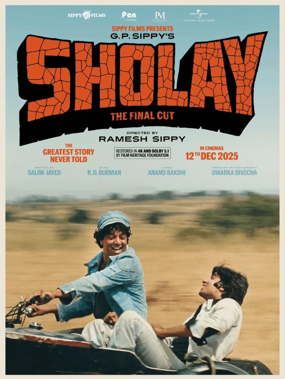 Sholay Re-Release Poster Sholay Re-Release Poster