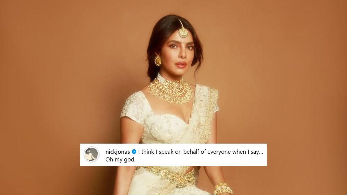 "My <i>Desi</i> Girl": Nick Jonas Can't Stop Gushing Over Priyanka Chopra's Look For <i>Varanasi</i> Title Reveal