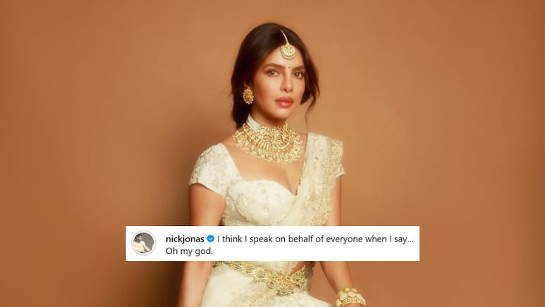 "My <i>Desi</i> Girl": Nick Jonas Can't Stop Gushing Over Priyanka Chopra's Look For <i>Varanasi</i> Title Reveal