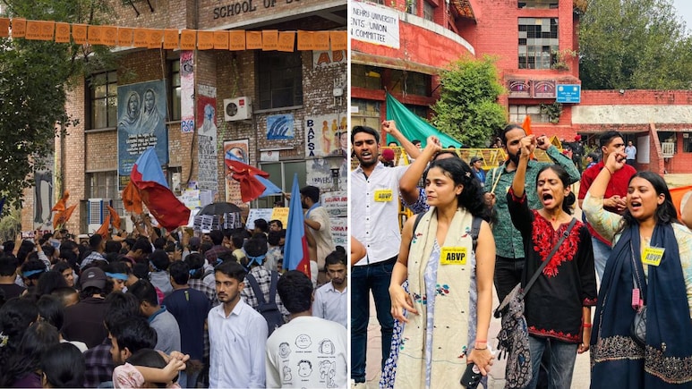 बिहार में साथ पर JNU चुनाव में अलग, NSUI के खिलाफ राजद का लालटेन