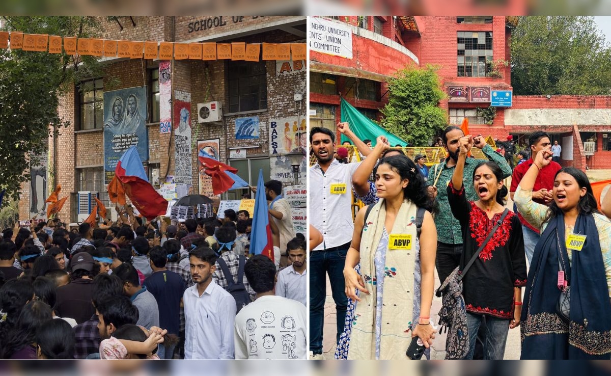 JNU Election Result 2025 LIVE: JNU छात्रसंघ चुनाव में चारों सीटों पर लेफ्ट की बढ़त, एबीवीपी काफी पीछे, अपडेट्स
