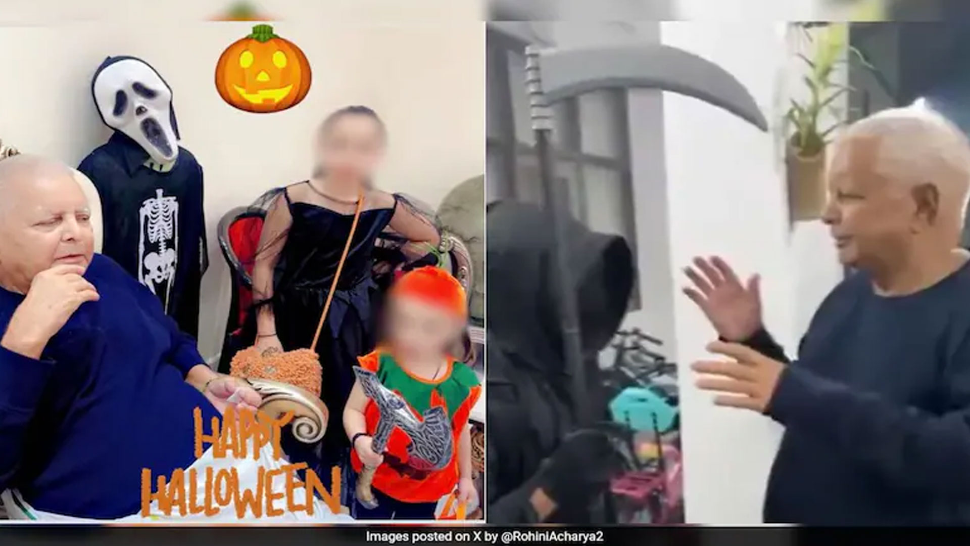 Lalu Yadav's Halloween Fest With Grandchildren Draws BJP's 'Kumbh' Reminder