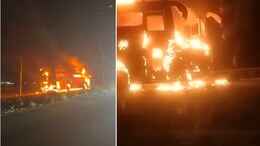 MP Bus Fire: गुड़गांव से पन्ना जा रही यात्री बस में लगी आग,&nbsp;जलकर खाक हो गई पूरी बस,&nbsp;45 यात्री थे सवार&nbsp;