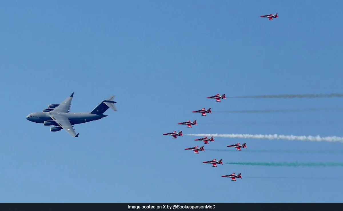 Tejas, Rafale Shine Over Brahmaputra During Air Force's Grand Flypast In Assam