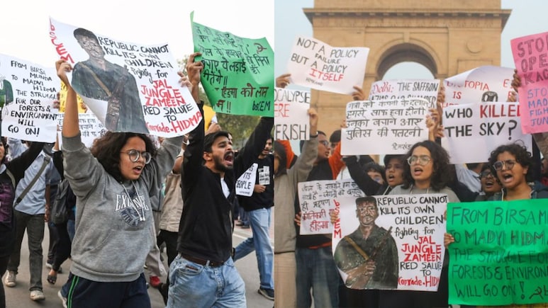 Pro-Police Protest In Delhi Amid Outrage Over Slogans Praising Madvi Hidma
