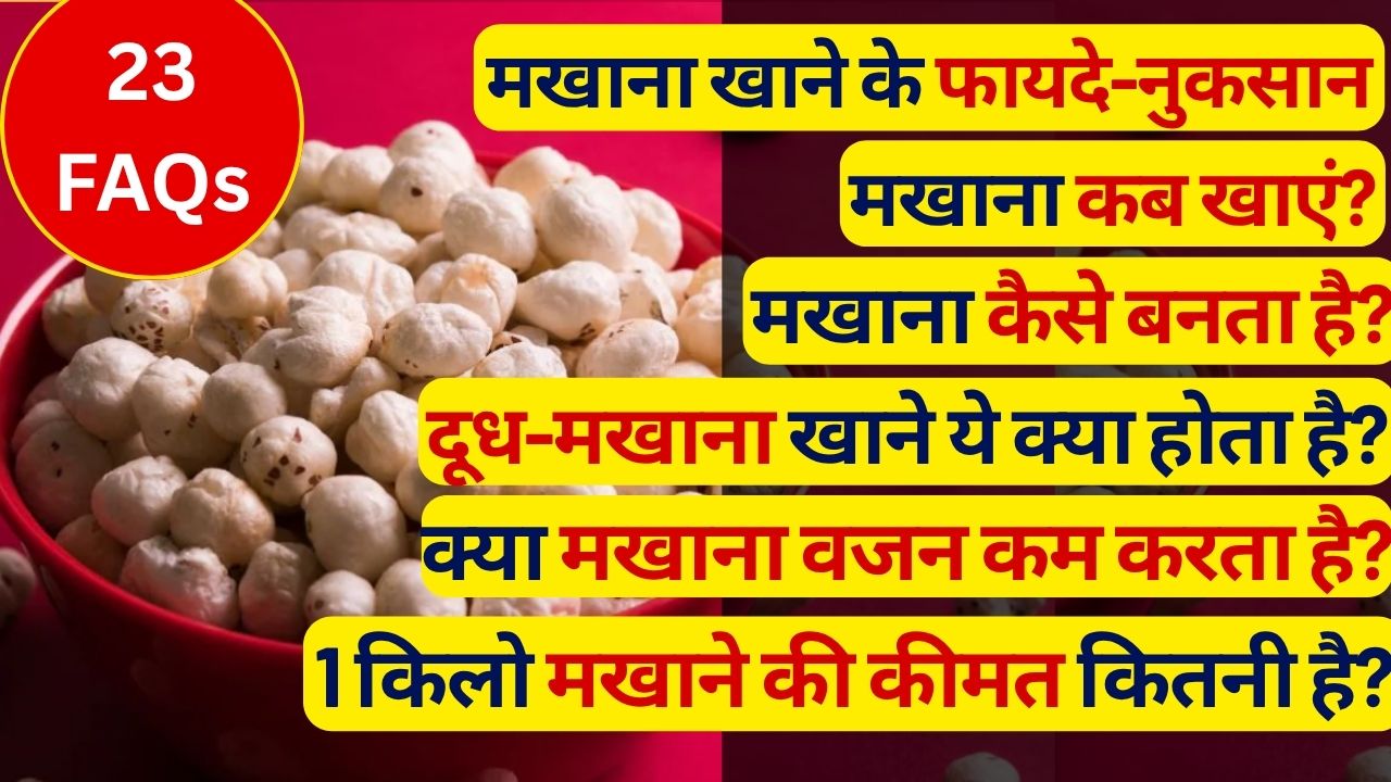 मखाना के फायदे-नुकसान, 1 दिन में क‍ितना मखाना खाएं, कब नहीं खाना चाहिए, मखाना की तासीर और मखाना कैसे बनता है