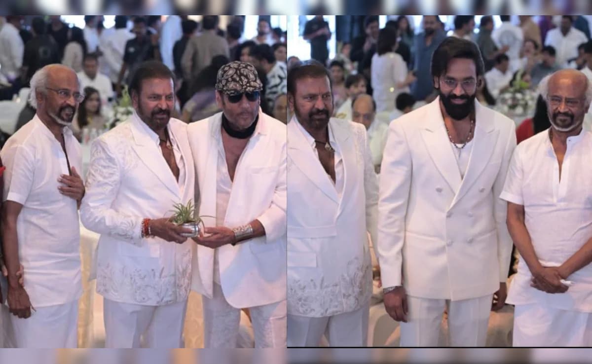 Rajinikanth, Allu Aravind And Jackie Shroff Attend Mohan Babu's Golden Jubilee Event