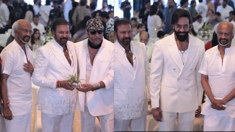 Rajinikanth, Allu Aravind And Jackie Shroff Attend Mohan Babu's Golden Jubilee Event