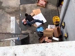 Viral: US Restaurant Worker Caught Slamming Frozen Meat On Pavement Near Garbage Heap