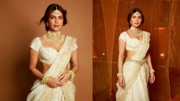 Priyanka Chopra Channels Her 'Inner <i>Devi</i>' In Custom Anamika Khanna At Globetrotter Event For <i>Varanasi</i>
