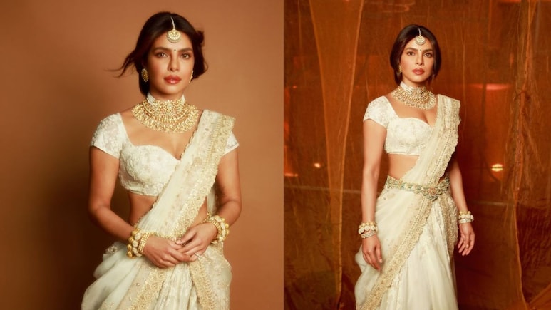Priyanka Chopra Channels Her 'Inner <i>Devi</i>' In Custom Anamika Khanna At Globetrotter Event For <i>Varanasi</i>