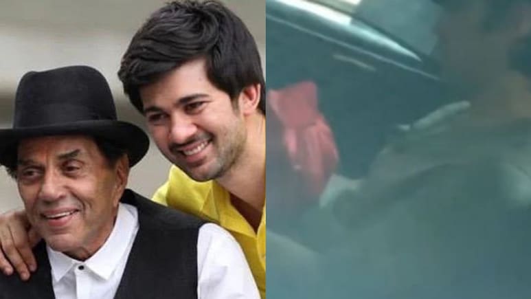 Video: Emotional Karan Deol Collects Grandfather Dharmendra's Ashes From Pawan Hans Crematorium