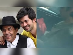 Video: Emotional Karan Deol Collects Grandfather Dharmendra's Ashes From Pawan Hans Crematorium