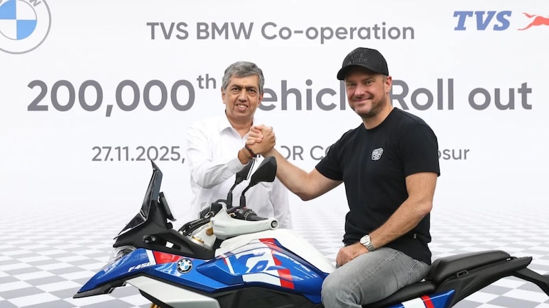 TVS, BMW Motorrad Cross 2 Lakh Units Production Milestone, F 450 GS Manufacturing Begins In India