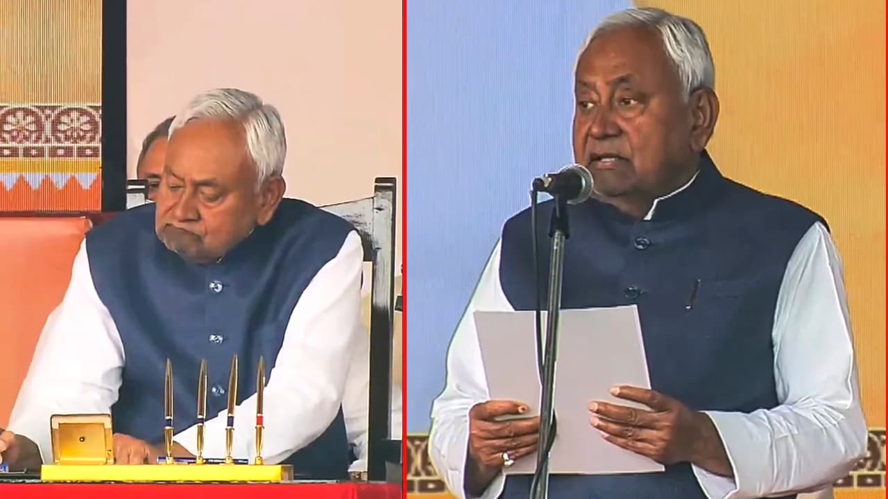 Nitish Kumar Takes Oath As Bihar Chief Minister For Record 10th Time