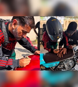 MS Dhoni Gets Bizarre Request To Sign Autograph On Fans Hand. CSK Legends Next Gesture Wins Internet