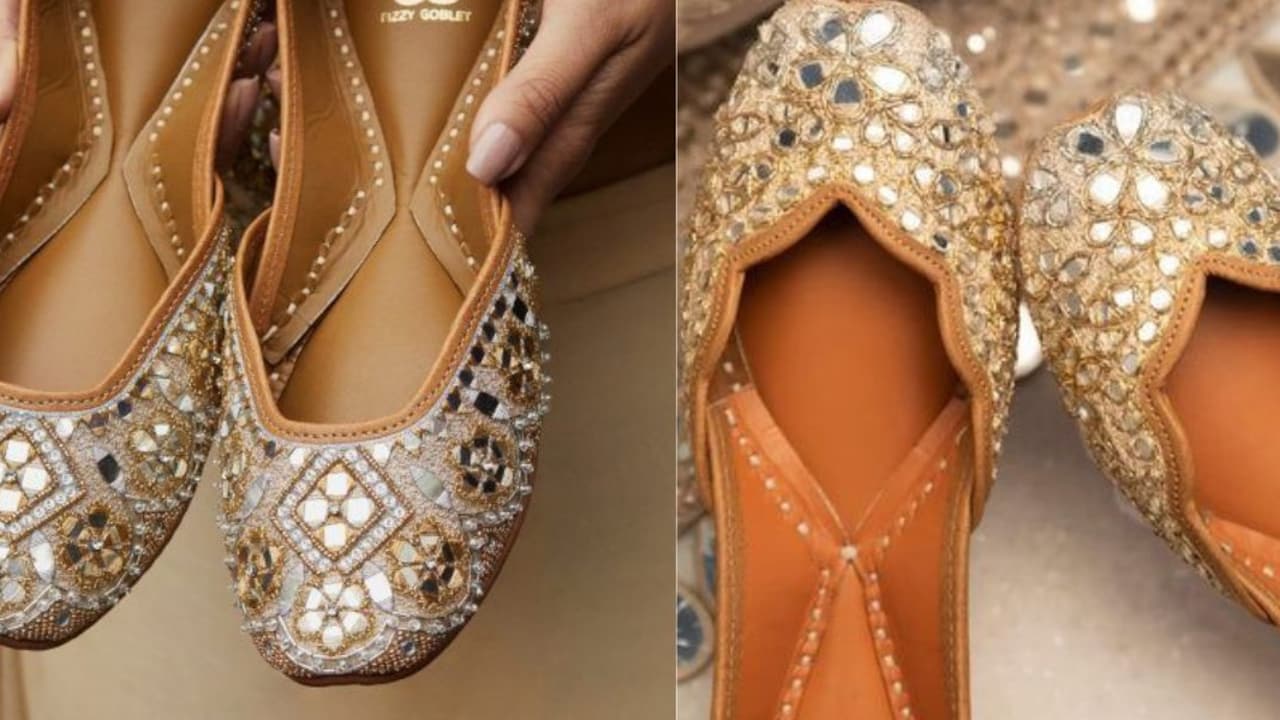 Step into elegance with comfortable bridal juttis for wedding and reception wear