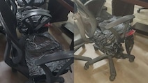 Diwali Safai Gone Wrong, Workers Sit On Wet Chairs Covered With Garbage Bags