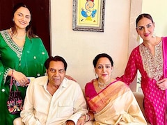 Hema Malini And Esha-Ahana Deol Miss Dharmendra's Prayer Meet At Mumbai Hotel