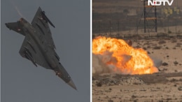 New Photos Emerge Of Tejas Crash, Jet Seen Descending, Going Up In Flames