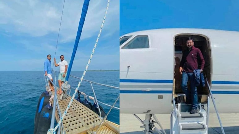 लालू परिवार में संग्राम के बीच वायरल हुईं रमीज-संजय की तस्वीरें, विदेश यात्रा पर मौज करते दिखे