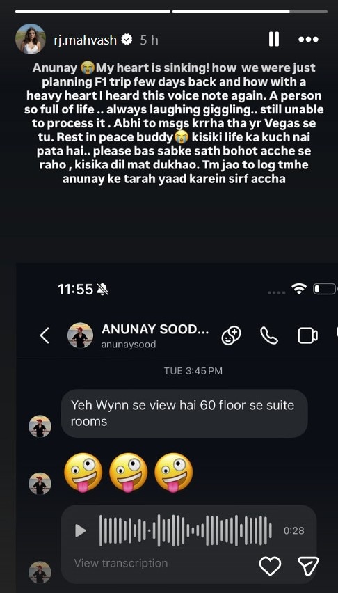 Instagram/RJ Mahvash Instagram/RJ Mahvash