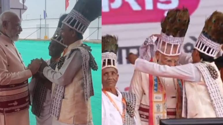 लाए हैं, कहां रखे हैं... जब दो बुजुर्गों की मंच पर मुकुट पहनाने की विश पीएम मोदी ने यूं कर दी पूरी लाए हैं, कहां रखे हैं... जब दो बुजुर्गों की मंच पर मुकुट पहनाने की विश पीएम मोदी ने यूं कर दी पूरी