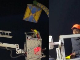 VIDEO: जमीन से 30 फुट ऊंचे झूले में अटकी रही सांसें, दो घंटे तक फंसे रहे आठ लोगों को सुरक्षित बचाया