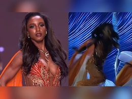 मिस यूनिवर्स का वायरल वीडियो, स्टेज पर वॉक करने उतरीं कंटेस्टेंट गिरी नीचे, स्ट्रेचर में लौटीं, फैंस हैरान