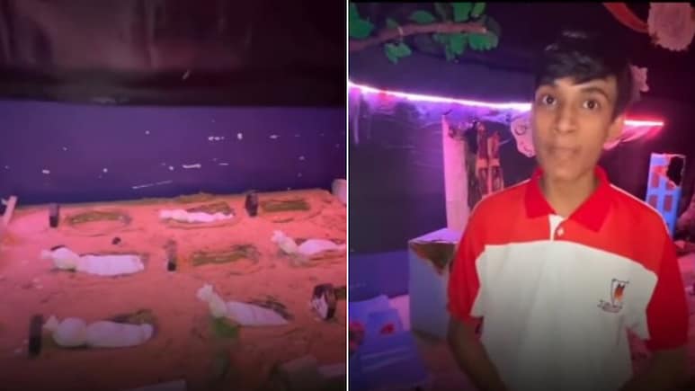 पाकिस्तानी छात्र ने बनाया कयामत प्रोजेक्ट, दिखाया तबाही के दिन का मंज़र, Video देख लोग बोले- ये कैसा सिलेबस है पाकिस्तानी छात्र ने बनाया कयामत प्रोजेक्ट, दिखाया तबाही के दिन का मंज़र, Video देख लोग बोले- ये कैसा सिलेबस है