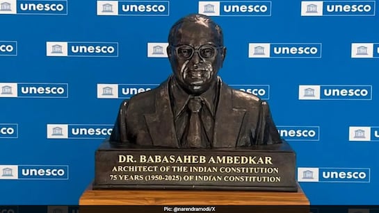 "Fitting Tribute": PM Modi Unveils Dr Ambedkar's Bust In Paris "Fitting Tribute": PM Modi Unveils Dr Ambedkar's Bust In Paris