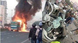 8 Killed As Car Gets Sandwiched Between 2 Trucks In Pune
